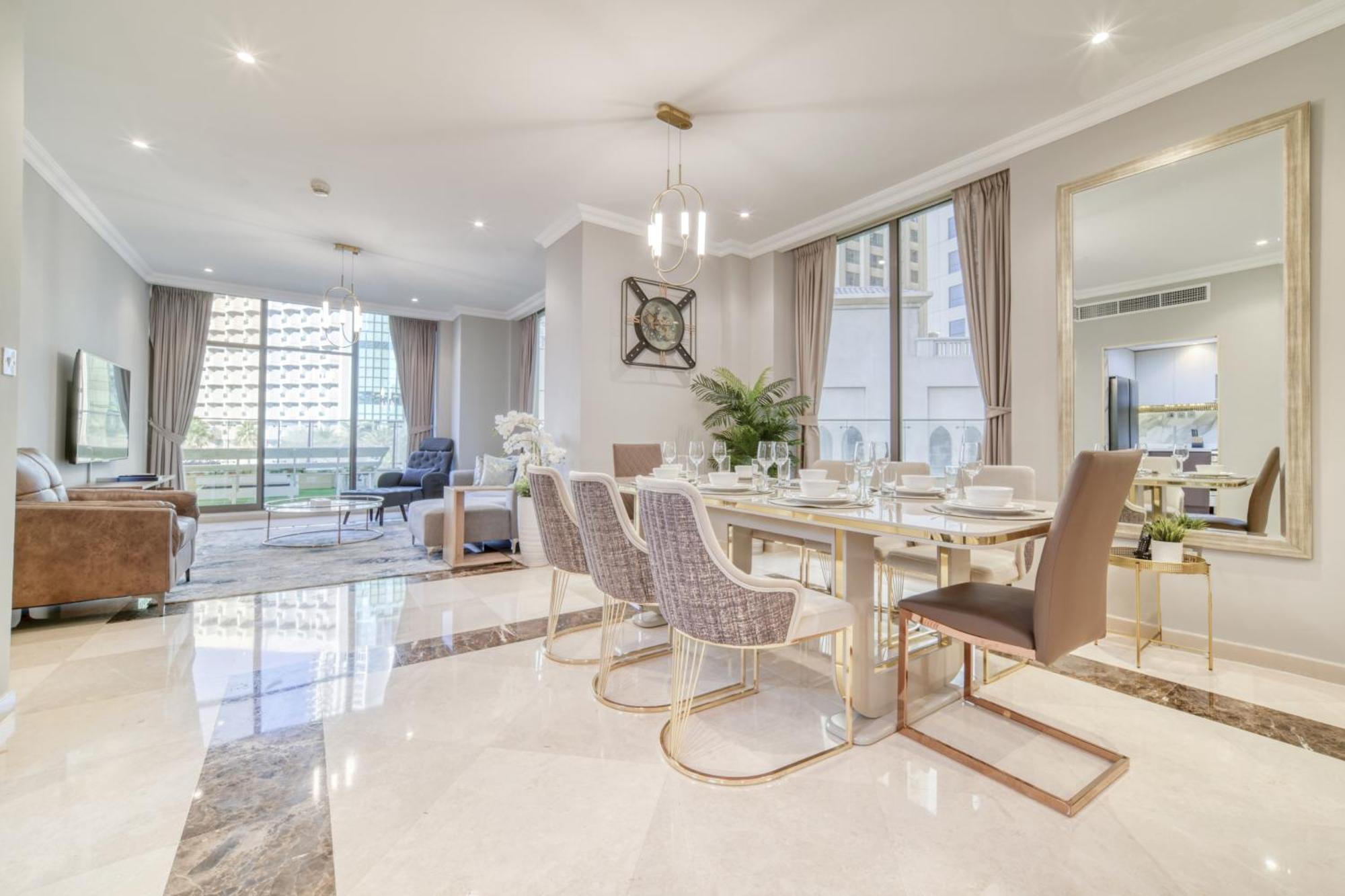 Luxurious 4 Bedroom Duplex With Terrace & Sea View Dubai Exterior foto