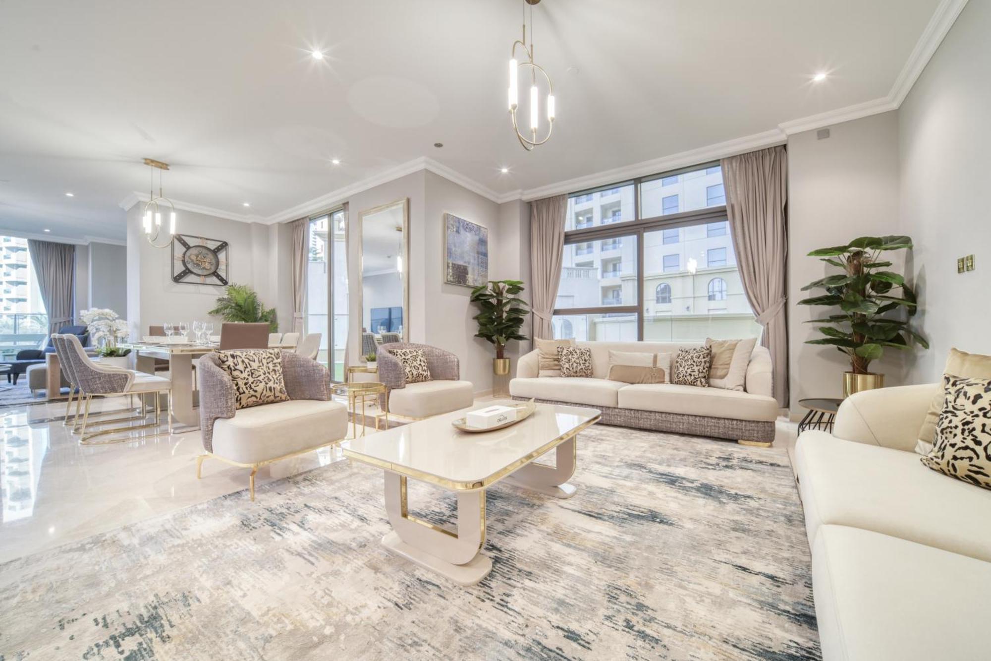 Luxurious 4 Bedroom Duplex With Terrace & Sea View Dubai Exterior foto